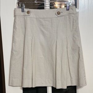 J CREW Wendy Pleated A-Line Seersucker 100% Cotton Mini Skirt Classic Preppy 0